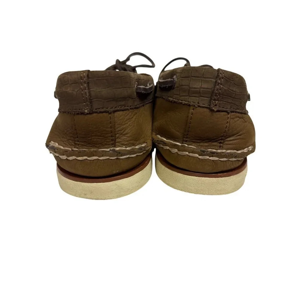 Sperry Men's Shoes Gold Cup Luxury Collection Boat Brown Nubuck Leather Size 12
